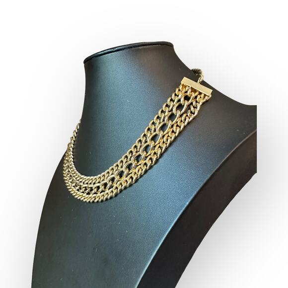 Karu Arke Inc Multi Chain Goldtone Necklace - Picture 4 of 5